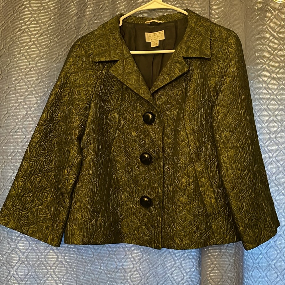 Talbots Petite Dress Blazer-12 
Crepe Italian Fabrics 
Good Cond- Dry Clean Only